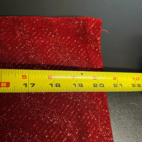 Joanna Chen Women's Medium Red Sparkle Cowl Neck Top Split Bell Sleeve Christmas - Picture 9 of 11